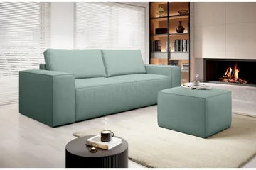 Kamli Bäddsoffa 3-sits med Förvaring - Ljusgrön - Möbler - Soffa - Bäddsoffa