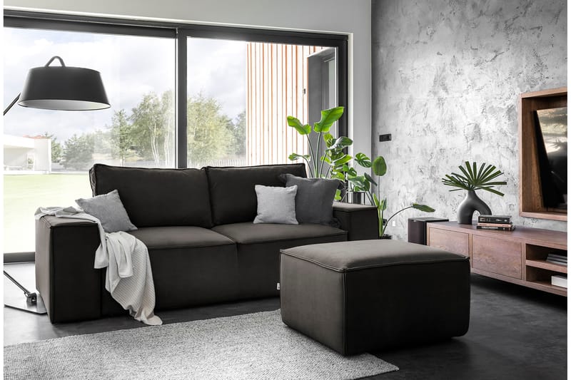 Kamli Bäddsoffa 3-sits med Förvaring - Mörkgrå - Möbler - Soffa - Bäddsoffa
