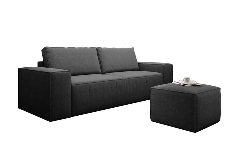 Kamli Bäddsoffa 3-sits med Förvaring - Mörkgrå - Möbler - Soffa - Bäddsoffa