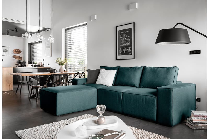 Kamli Bäddsoffa m. Divan med Förvaring - Blå - Möbler - Soffa - Bäddsoffa