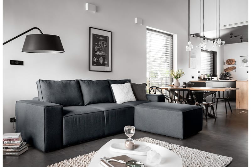 Kamli Bäddsoffa m. Divan med Förvaring - Blå - Möbler - Soffa - Bäddsoffa