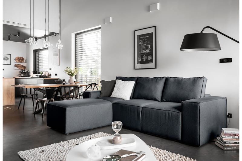 Kamli Bäddsoffa m. Divan med Förvaring - Blå - Möbler - Soffa - Bäddsoffa