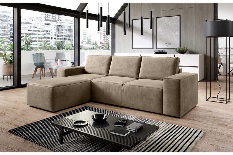 Kamli Bäddsoffa m. Divan med Förvaring - Brun - Möbler - Soffa - Bäddsoffa