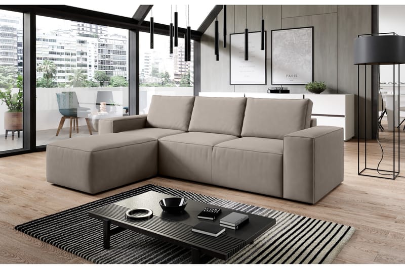 Kamli Bäddsoffa m. Divan med Förvaring - Brun - Möbler - Soffa - Bäddsoffa