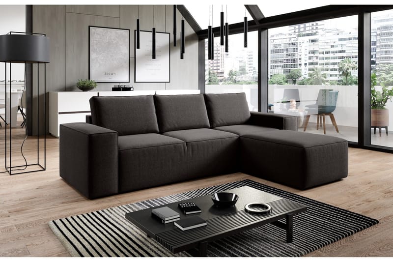 Kamli Bäddsoffa m. Divan med Förvaring - Brun - Möbler - Soffa - Bäddsoffa