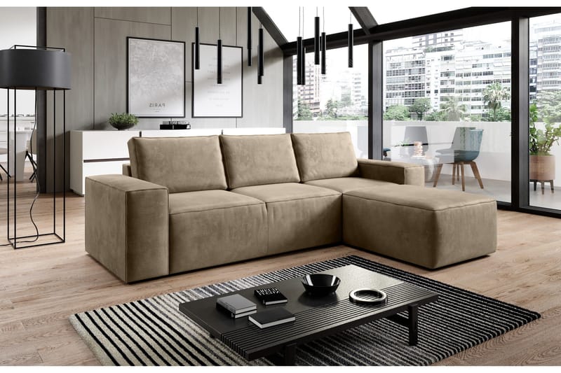 Kamli Bäddsoffa m. Divan med Förvaring - Brun - Möbler - Soffa - Bäddsoffa