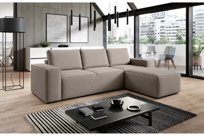 Kamli Bäddsoffa m. Divan med Förvaring - Brun - Möbler - Soffa - Bäddsoffa