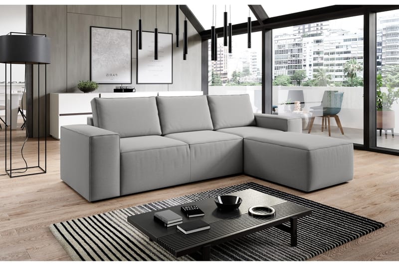 Kamli Bäddsoffa m. Divan med Förvaring - Grå - Möbler - Soffa - Bäddsoffa