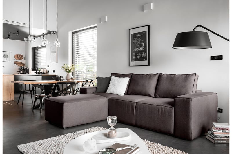 Kamli Bäddsoffa m. Divan med Förvaring - Grå - Möbler - Soffa - Bäddsoffa