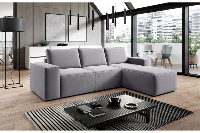 Kamli Bäddsoffa m. Divan med Förvaring - Mörkgrå - Möbler - Soffa - Bäddsoffa