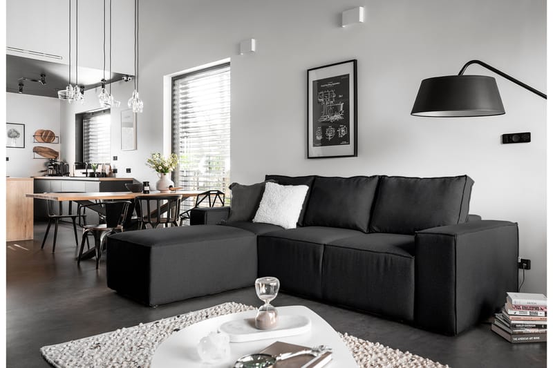 Kamli Bäddsoffa m. Divan med Förvaring - Mörkgrå - Möbler - Soffa - Bäddsoffa