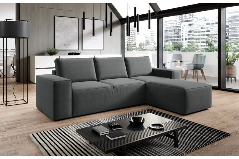 Kamli Bäddsoffa m. Divan med Förvaring - Mörkgrå - Möbler - Soffa - Bäddsoffa