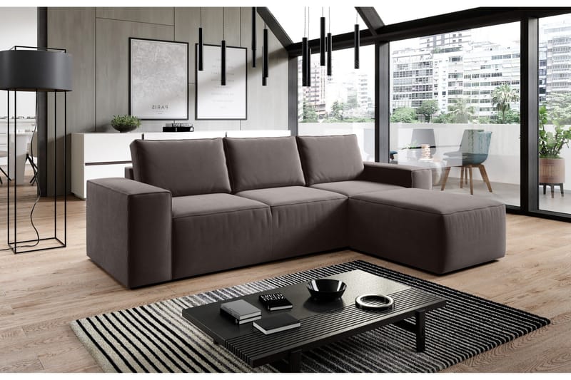 Kamli Bäddsoffa m. Divan med Förvaring - Mörkgrå - Möbler - Soffa - Bäddsoffa