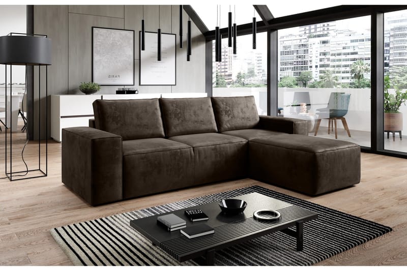 Kamli Bäddsoffa m. Divan med Förvaring - Rosa - Möbler - Soffa - Bäddsoffa