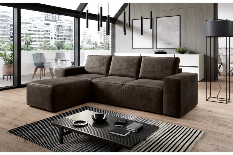 Kamli Bäddsoffa m. Divan med Förvaring - Rosa - Möbler - Soffa - Bäddsoffa