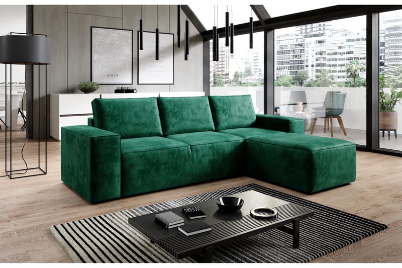 Kamli Bäddsoffa m. Divan med Förvaring - Turkos - Möbler - Soffa - Bäddsoffa