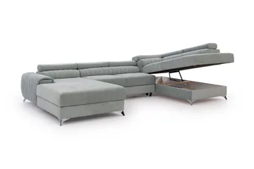 Kamran Bäddsoffa m. Divan och Schäslong med Förvaring - Beige - Möbler - Soffa - Bäddsoffa