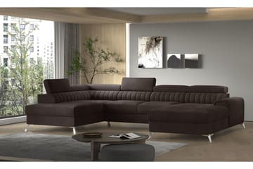 Kamran Bäddsoffa m. Divan och Schäslong med Förvaring - Brun - Möbler - Soffa - Bäddsoffa