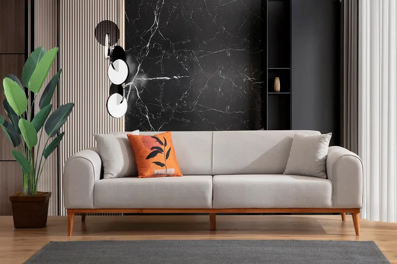 Kapri Bäddsoffa 4-sits - Creme - Möbler - Soffa - Bäddsoffa