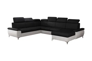 Karkula Hörnsoffa - Svart/Vit - Möbler - Soffa - Bäddsoffa