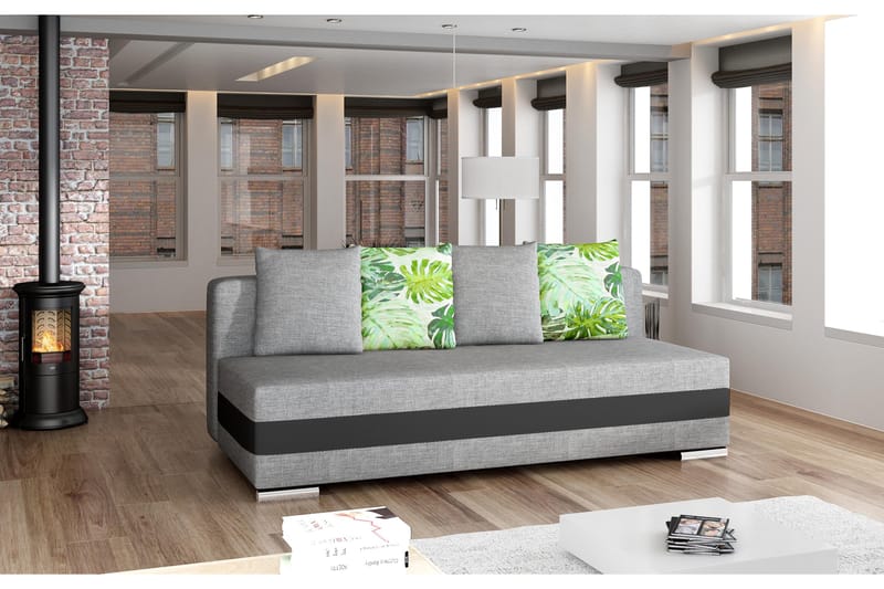 Karolez Bäddsoffa - Grå/Svart - Möbler - Soffa - Bäddsoffa