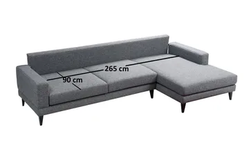 Katilaya Bäddsoffa med Divan Höger - Grå - Möbler - Soffa - Bäddsoffa