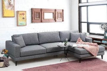 Katilaya Bäddsoffa med Divan Höger - Grå - Möbler - Soffa - Bäddsoffa