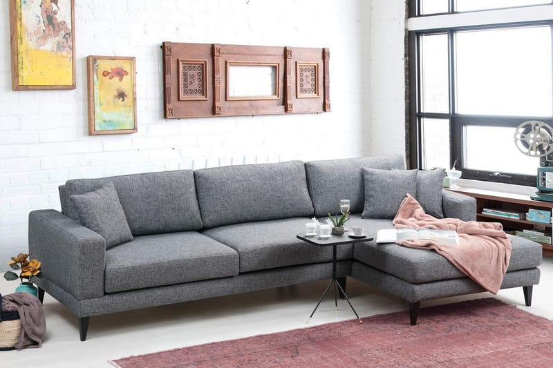 Katilaya Bäddsoffa med Divan Höger - Grå - Möbler - Soffa - Bäddsoffa