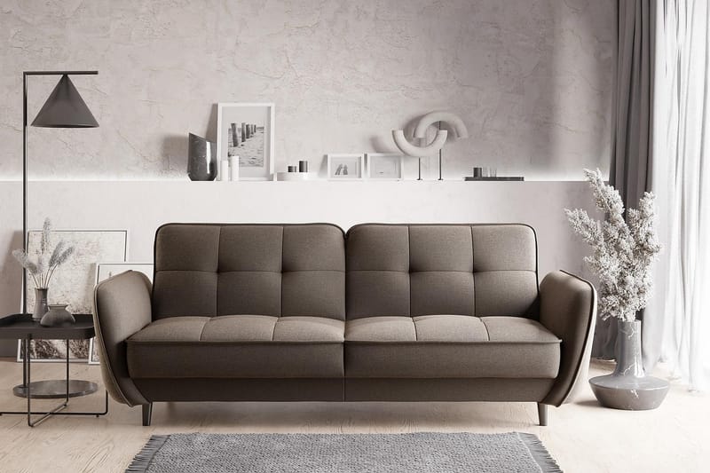 Katsuya Bäddsoffa 3-sits - Beige/Brun - Möbler - Soffa - Bäddsoffa