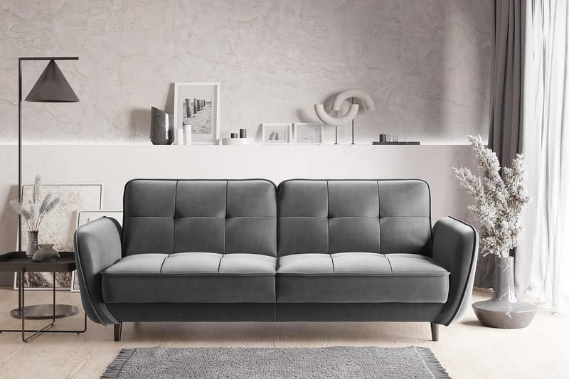 Katsuya Bäddsoffa 3-sits - Grå - Möbler - Soffa - Bäddsoffa