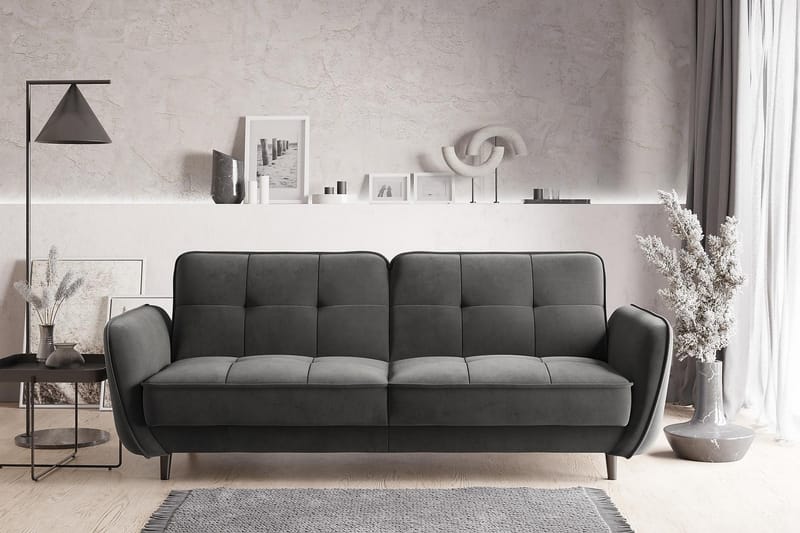 Katsuya Bäddsoffa 3-sits - Grå - Möbler - Soffa - Bäddsoffa