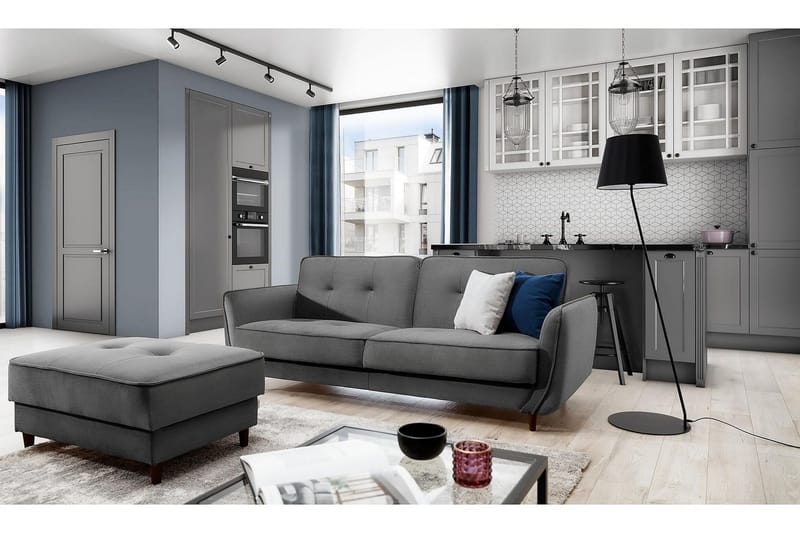 Katsuya Bäddsoffa 3-sits - Grå - Möbler - Soffa - Bäddsoffa