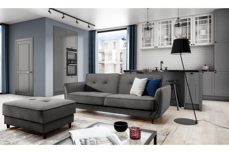 Katsuya Bäddsoffa 3-sits - Grå - Möbler - Soffa - Bäddsoffa