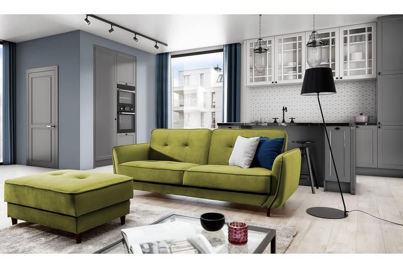 Katsuya Bäddsoffa 3-sits - Grön - Möbler - Soffa - Bäddsoffa