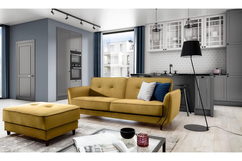 Katsuya Bäddsoffa 3-sits - Gul - Möbler - Soffa - Bäddsoffa