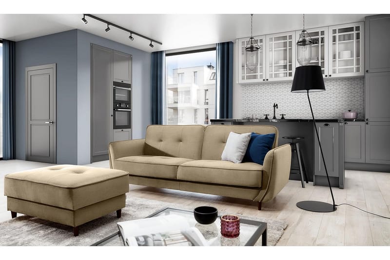 Katsuya Bäddsoffa 3-sits - Gul - Möbler - Soffa - Bäddsoffa