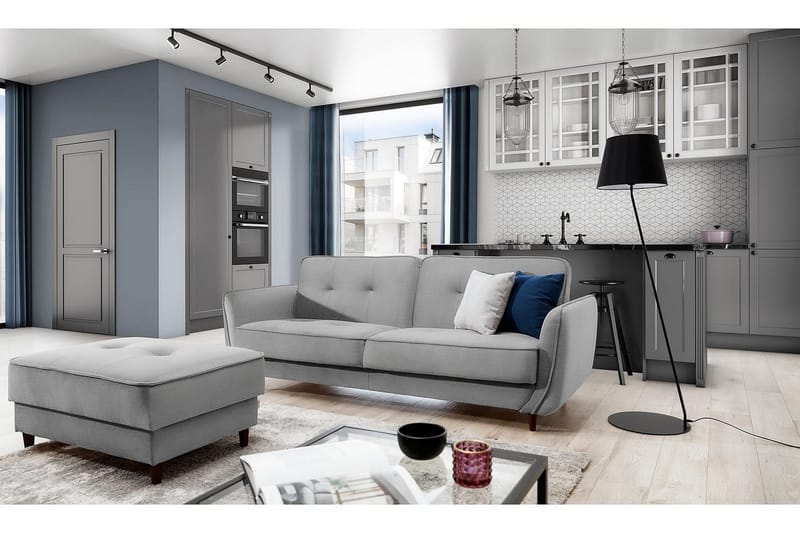 Katsuya Bäddsoffa 3-sits - Ljusgrå - Möbler - Soffa - Bäddsoffa