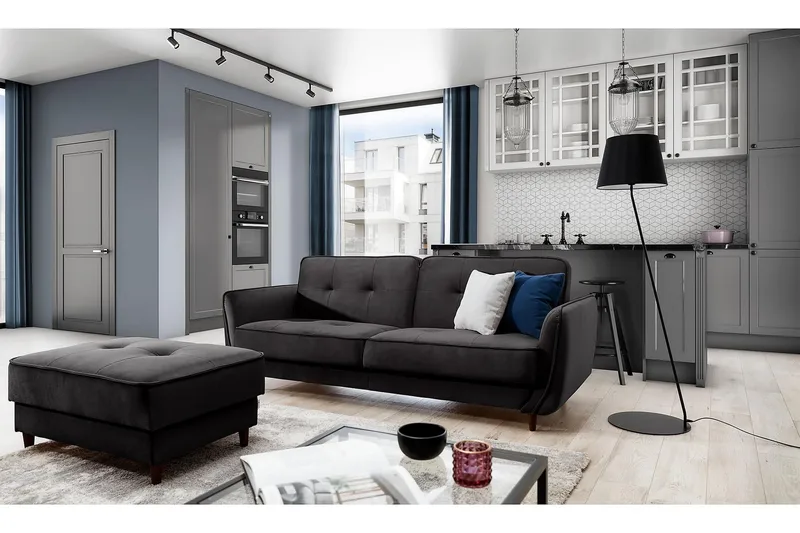 Katsuya Bäddsoffa 3-sits - Mörkgrå - Möbler - Soffa - Bäddsoffa