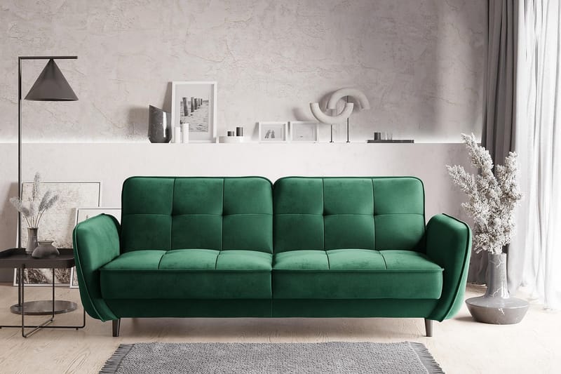 Katsuya Bäddsoffa 3-sits - Mörkgrön - Möbler - Soffa - Bäddsoffa