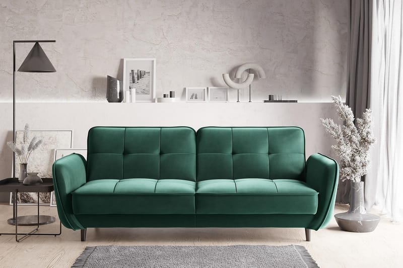 Katsuya Bäddsoffa 3-sits - Mörkgrön - Möbler - Soffa - Bäddsoffa