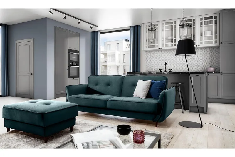 Katsuya Bäddsoffa 3-sits - Mörkgrön - Möbler - Soffa - Bäddsoffa