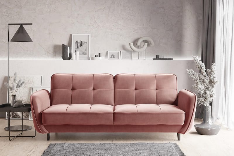 Katsuya Bäddsoffa 3-sits - Rosa - Möbler - Soffa - Bäddsoffa