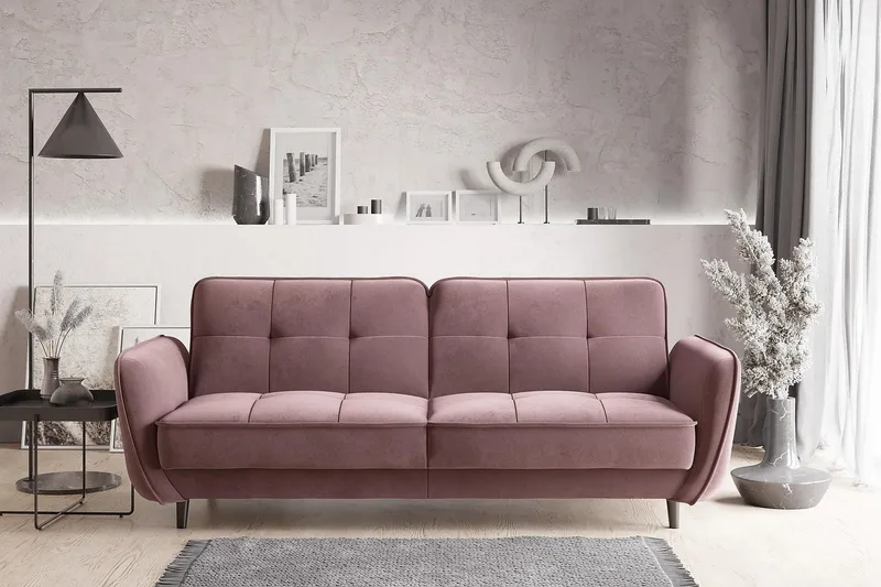 Katsuya Bäddsoffa 3-sits - Rosa - Möbler - Soffa - Bäddsoffa
