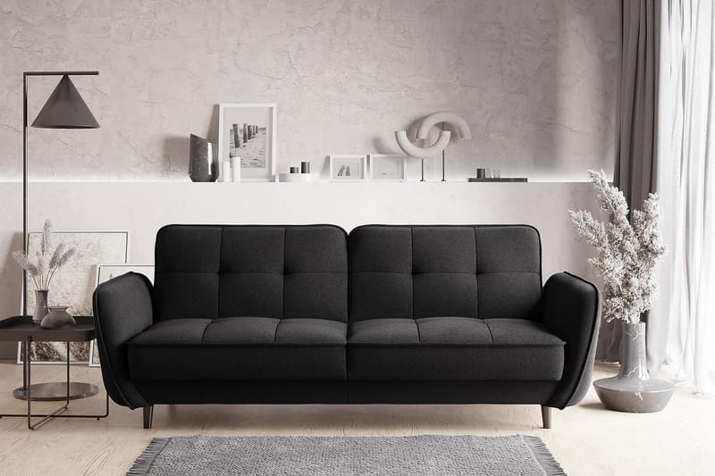 Katsuya Bäddsoffa 3-sits - Svart - Möbler - Soffa - Bäddsoffa