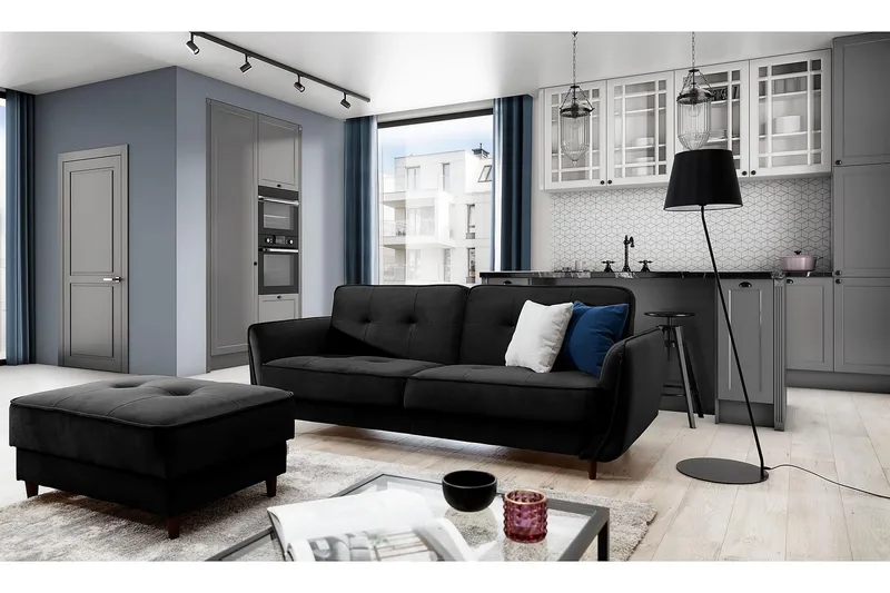 Katsuya Bäddsoffa 3-sits - Svart - Möbler - Soffa - Bäddsoffa