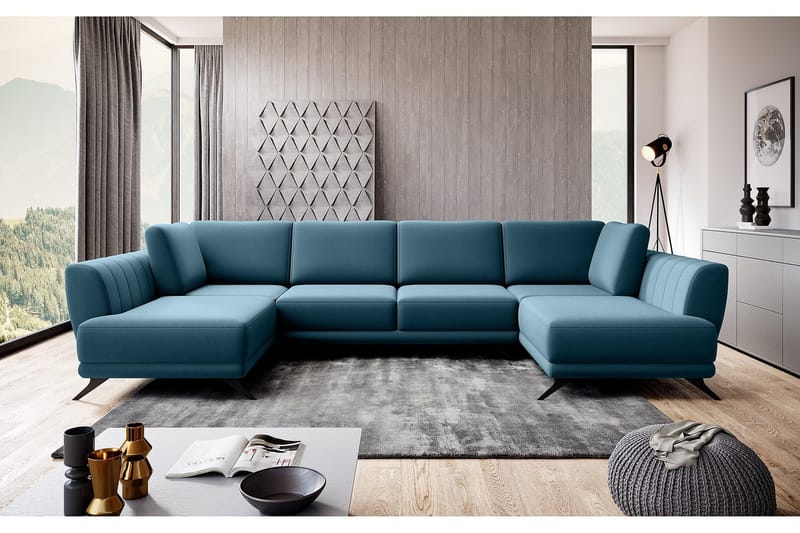 Katun Bäddsoffa Dubbelschäslong - Blå - Möbler - Soffa - Bäddsoffa