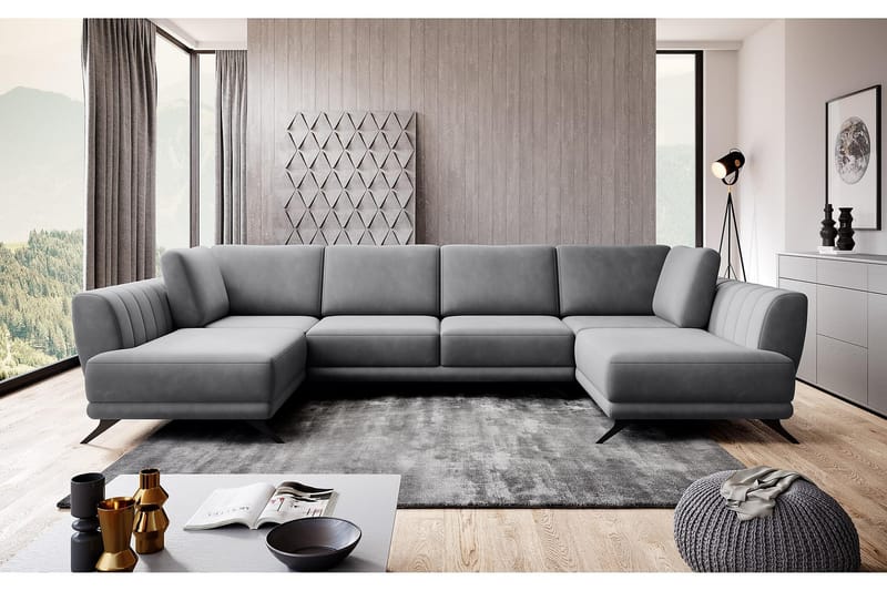 Katun Bäddsoffa Dubbelschäslong - Grå - Möbler - Soffa - Bäddsoffa