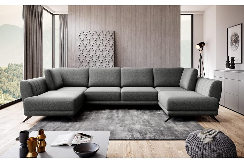 Katun Bäddsoffa Dubbelschäslong - Grå - Möbler - Soffa - Bäddsoffa