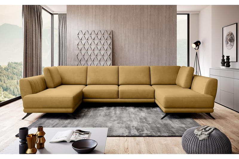 Katun Bäddsoffa Dubbelschäslong - Gul - Möbler - Soffa - Bäddsoffa