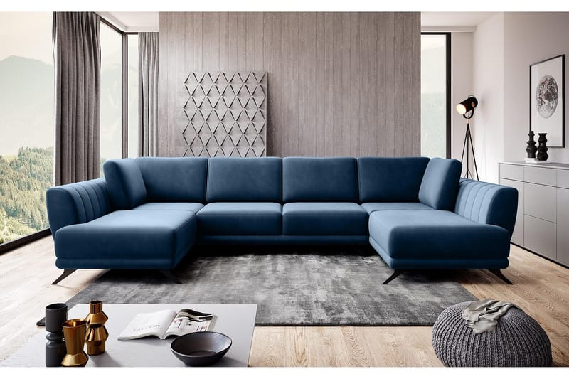 Katun Bäddsoffa Dubbelschäslong - Mörkblå - Möbler - Soffa - Bäddsoffa